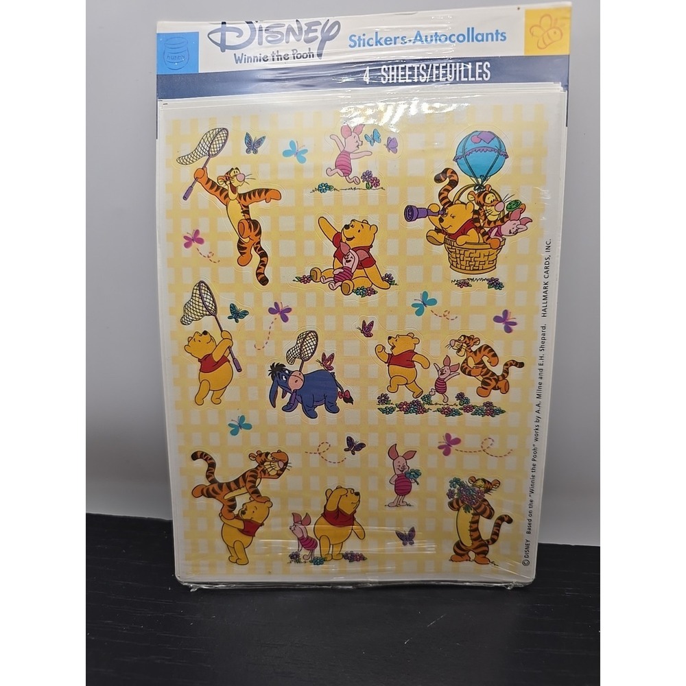 Disney Winnie the POOH Scrapbook Stickers! Spring Butterflies Eeyore 3 Sheets